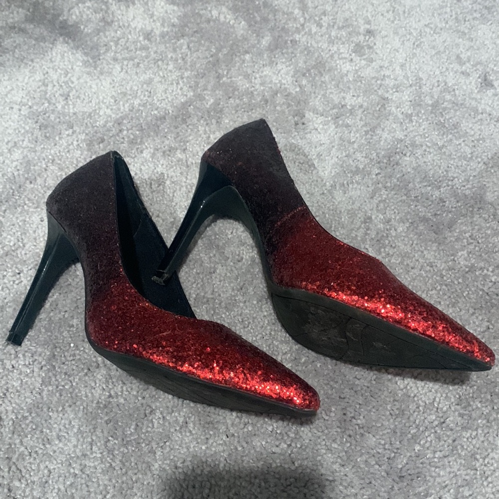 Fiona Night red sparkly heels size 8 - Picture 2 of 6